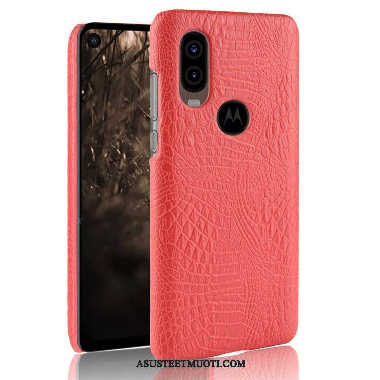 Motorola One Vision Kuori Kuoret Musta Suojaus Kova Pesty Suede