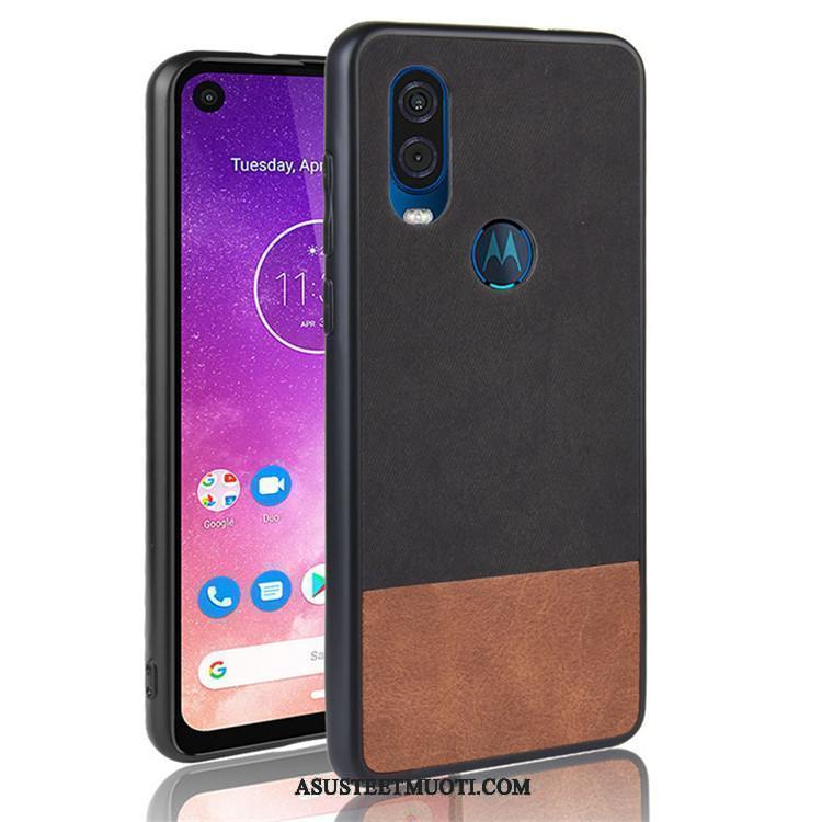 Motorola One Vision Kuori Kuoret Suojaus Kotelo Murtumaton Musta