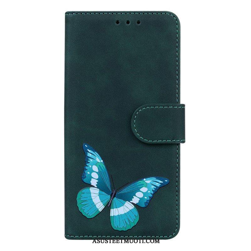 Nahkakotelo Google Pixel 6 Pro Skin Touch Butterfly