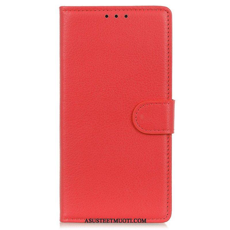 Nahkakotelo Google Pixel 7 Pro Perinteinen Litchi Faux Leather