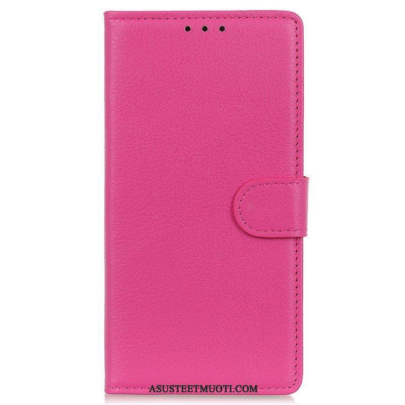 Nahkakotelo Google Pixel 7 Pro Perinteinen Litchi Faux Leather