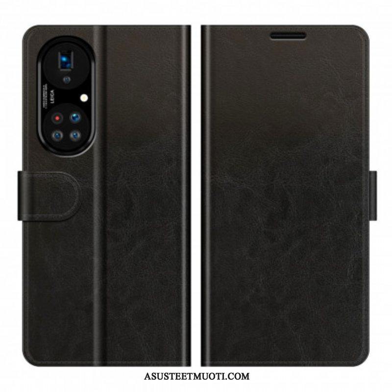 Nahkakotelo Huawei P50 Pro Tyylikäs Nahkasuunnittelu