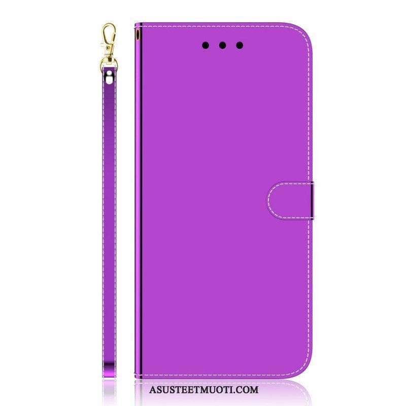 Nahkakotelo OnePlus 10 Pro 5G Keinonahkainen Peilin Kansi