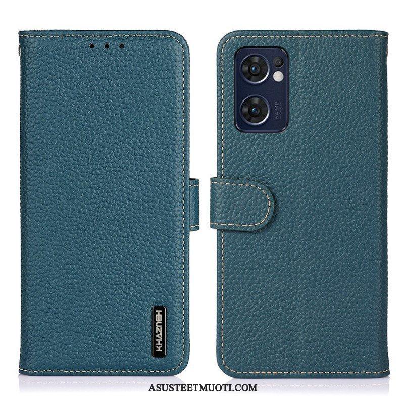 Nahkakotelo Oppo Find X5 Lite Aito Khazneh Litchin Nahka
