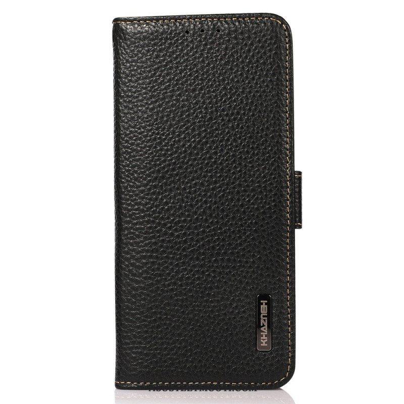 Nahkakotelo Samsung Galaxy M23 5G Litsi Nahka Khazneh Rfid
