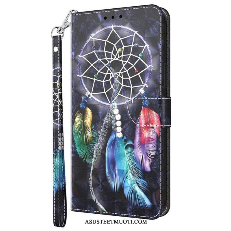 Nahkakotelo Samsung Galaxy S23 5G Suojaketju Kuori Hihna Dream Catcher