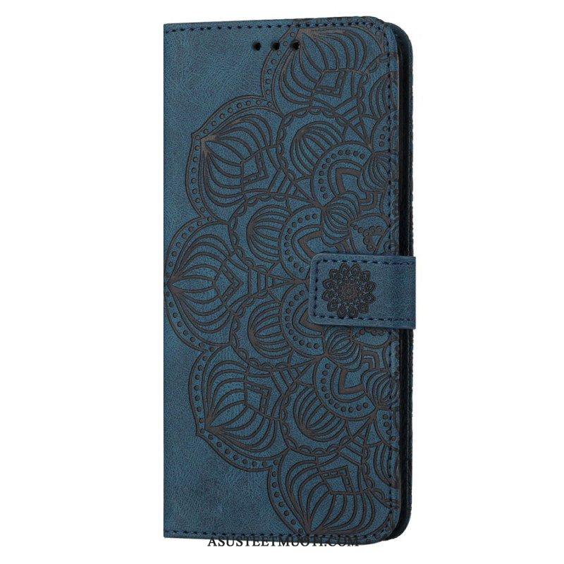 Nahkakotelo Samsung Galaxy S23 5G Suojaketju Kuori Strappy Mandala