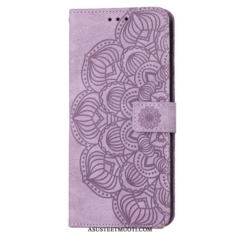 Nahkakotelo Samsung Galaxy S23 5G Suojaketju Kuori Strappy Mandala