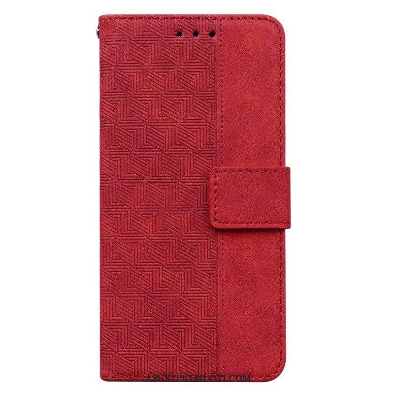 Nahkakotelo Samsung Galaxy S23 Ultra 5G Suojaketju Kuori Hihnallinen Kuvio