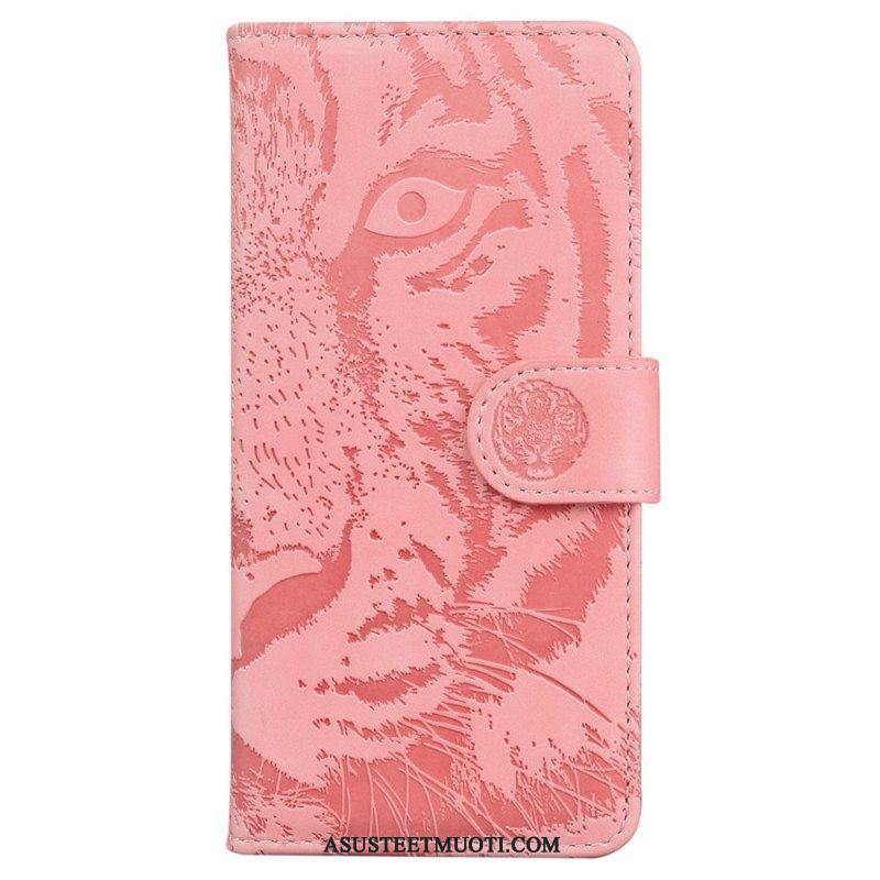 Nahkakotelo Xiaomi 13 Pro Suojaketju Kuori Strappy Tiger Print