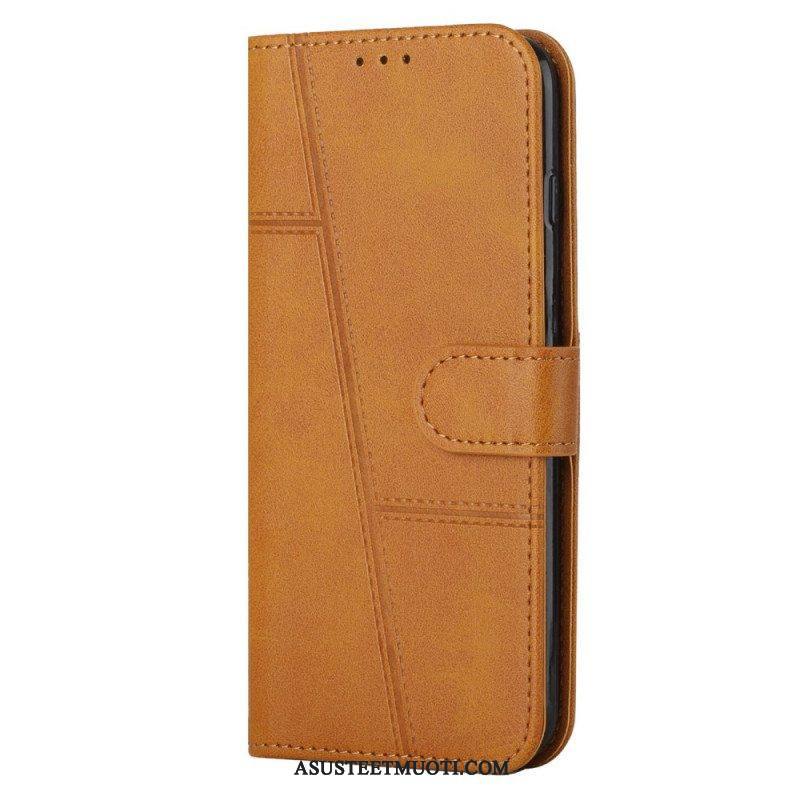 Nahkakotelo Xiaomi 13 Suojaketju Kuori Strappy Geometric Leather Style