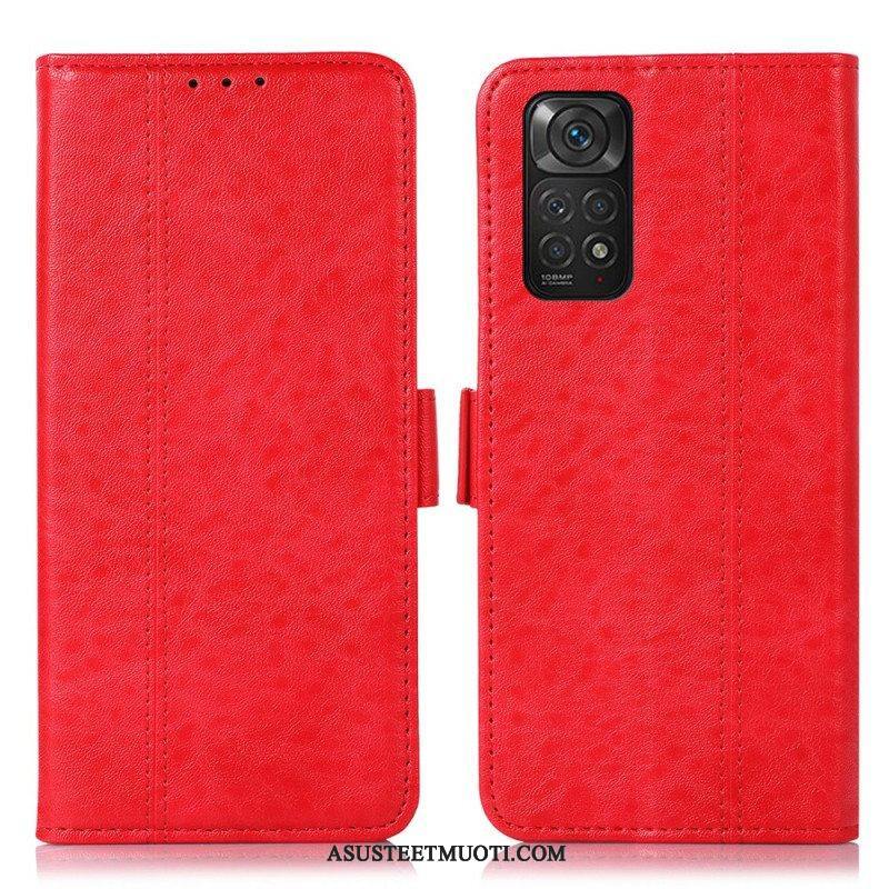 Nahkakotelo Xiaomi Redmi Note 11 / 11S Hienovarainen Ompelu