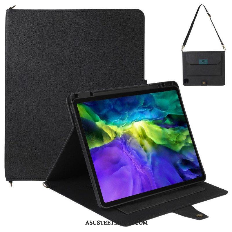 Nahkakotelo iPad Pro 12.9" (2022) Nahkavaikutteinen Rfid-olkahihna