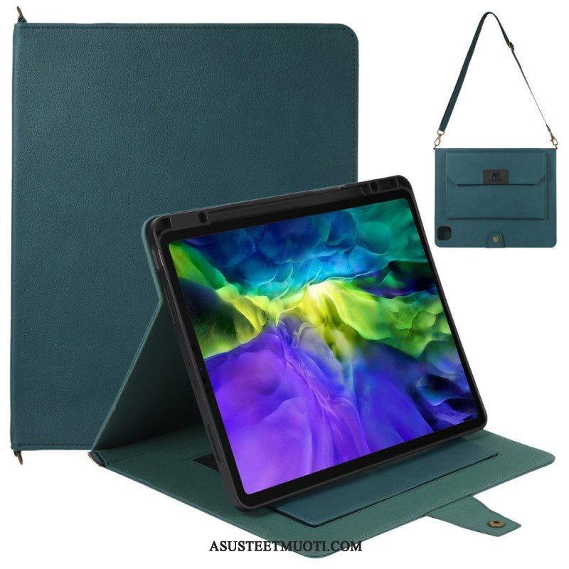 Nahkakotelo iPad Pro 12.9" (2022) Nahkavaikutteinen Rfid-olkahihna