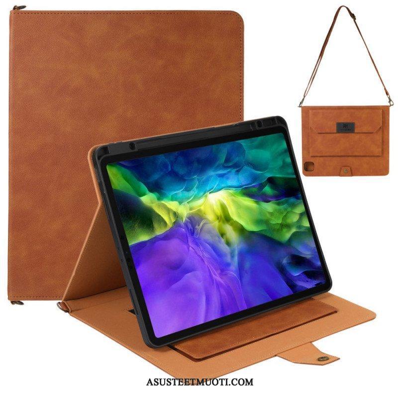 Nahkakotelo iPad Pro 12.9" (2022) Nahkavaikutteinen Rfid-olkahihna