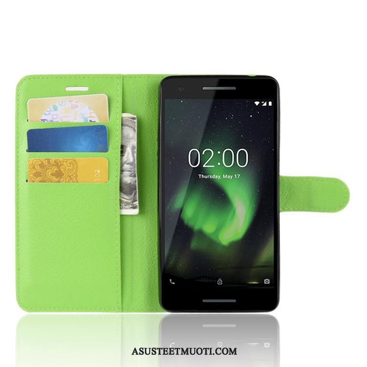 Nokia 2.1 Kuoret Sininen Puhelimen Murtumaton Nahkakotelo Trendi