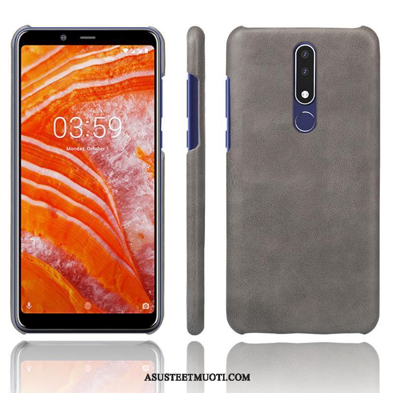 Nokia 3.1 Plus Kuoret Kiinteä Väri Puhelimen Nahka Kotelo Kukkakuvio