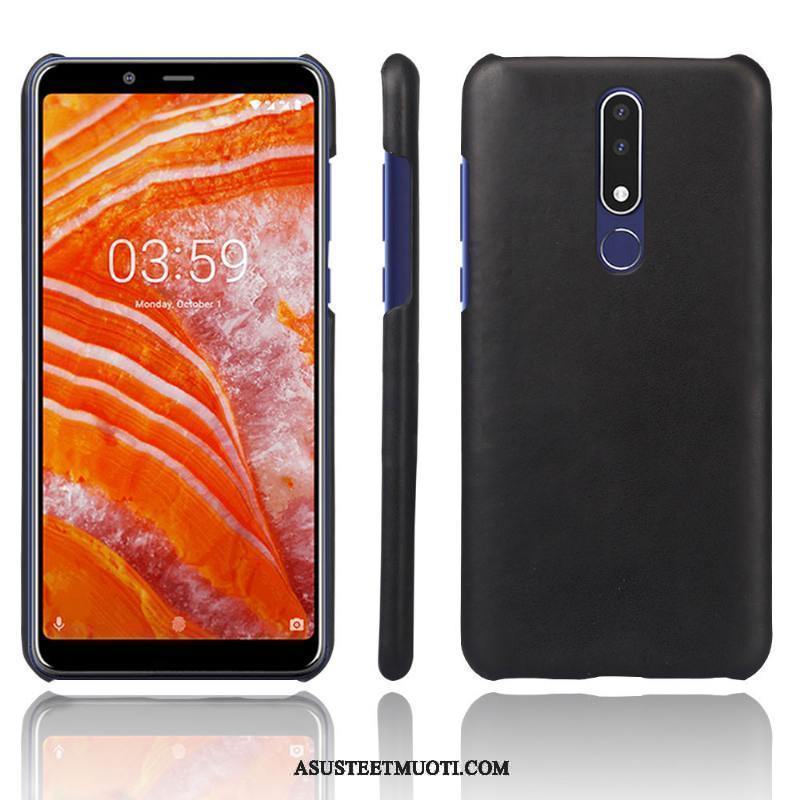 Nokia 3.1 Plus Kuoret Kiinteä Väri Puhelimen Nahka Kotelo Kukkakuvio