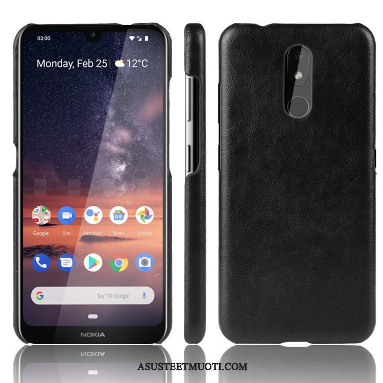 Nokia 3.2 Kuoret Nahka Suojaus Kova Kotelo Trendi