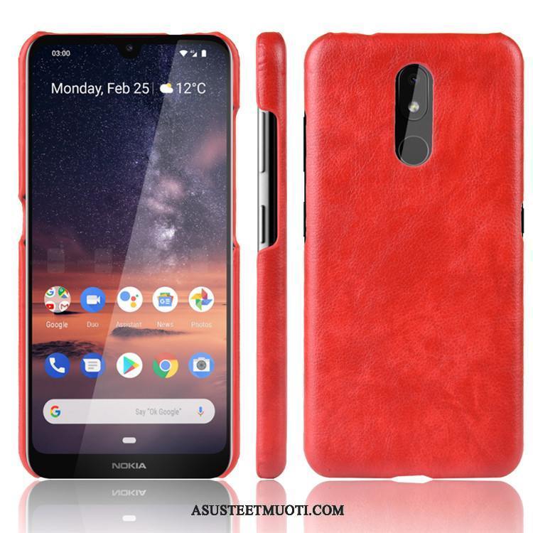 Nokia 3.2 Kuoret Nahka Suojaus Kova Kotelo Trendi