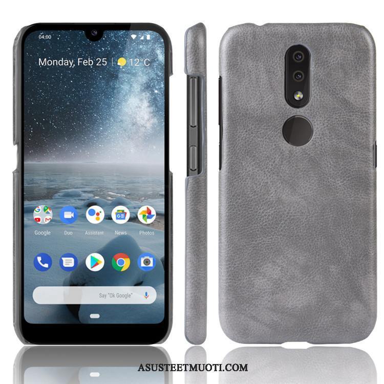 Nokia 4.2 Kuori Kuoret Puhelimen Kova Kukkakuvio Trendi Nahka