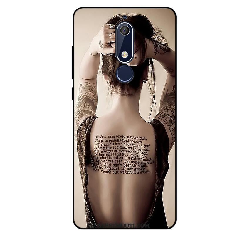 Nokia 5.1 Kuoret Silikoni Pehmeä Neste Kuori Tila Suojaus