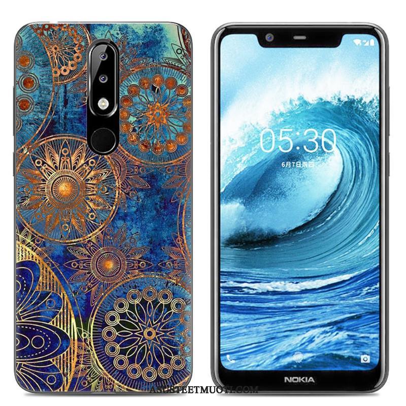 Nokia 5.1 Plus Kuori Kuoret Silikoni Trendi Pehmeä Neste Maalaus