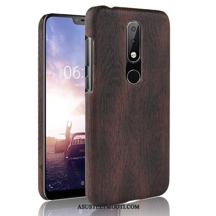 Nokia 5.1 Plus Kuori Kuoret Suojaus Kova Puulajit Kotelo Puhelimen