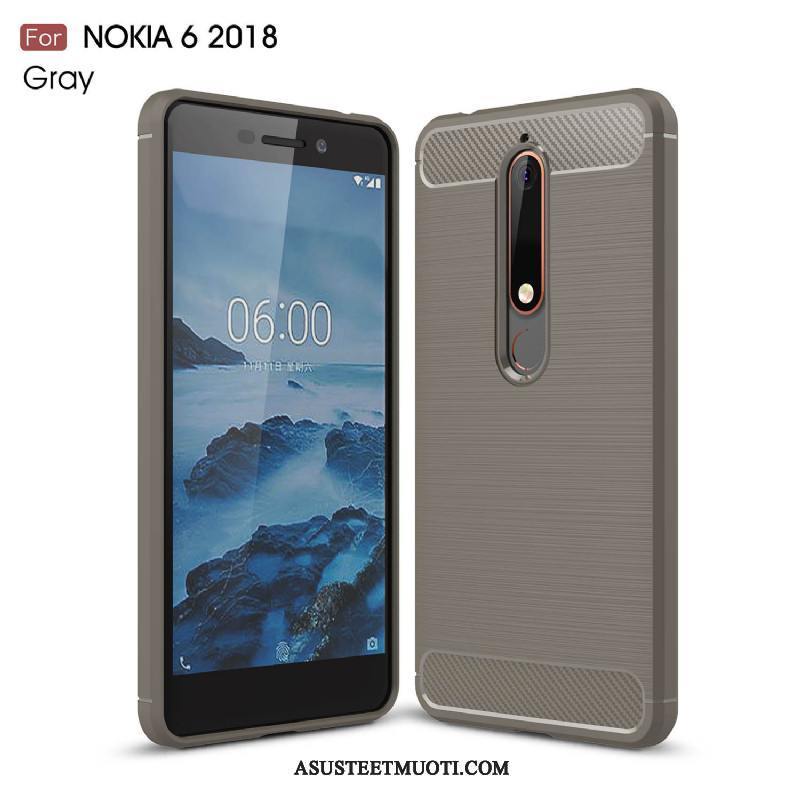 Nokia 6.1 Kuoret Kuori Puhelimen Kotelo Punainen Yksinkertainen