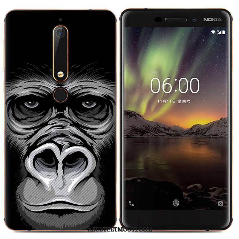 Nokia 6.1 Kuoret Pehmeä Neste Puhelimen Sarjakuva Suojaus Kotelo