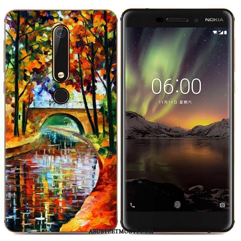 Nokia 6.1 Kuoret Pehmeä Neste Puhelimen Sarjakuva Suojaus Kotelo