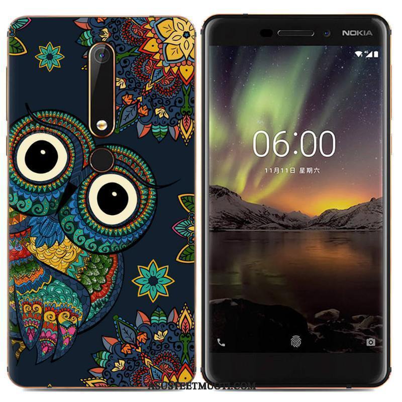 Nokia 6.1 Kuoret Pehmeä Neste Puhelimen Sarjakuva Suojaus Kotelo