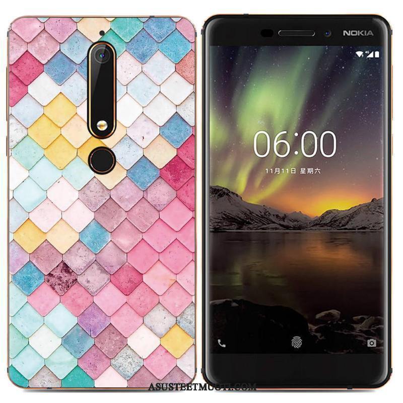 Nokia 6.1 Kuoret Pehmeä Neste Puhelimen Sarjakuva Suojaus Kotelo