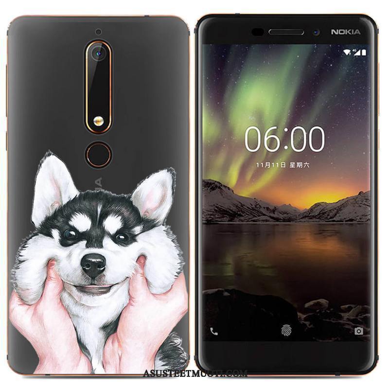 Nokia 6.1 Kuoret Pehmeä Neste Puhelimen Sarjakuva Suojaus Kotelo