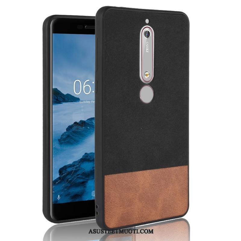 Nokia 6.1 Kuori Kuoret Värisävyt Nahka All Inclusive Puhelimen