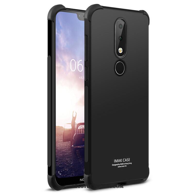 Nokia 7.1 Kuoret Pehmeä Neste Suupaltti Pesty Suede Silikoni Paksut