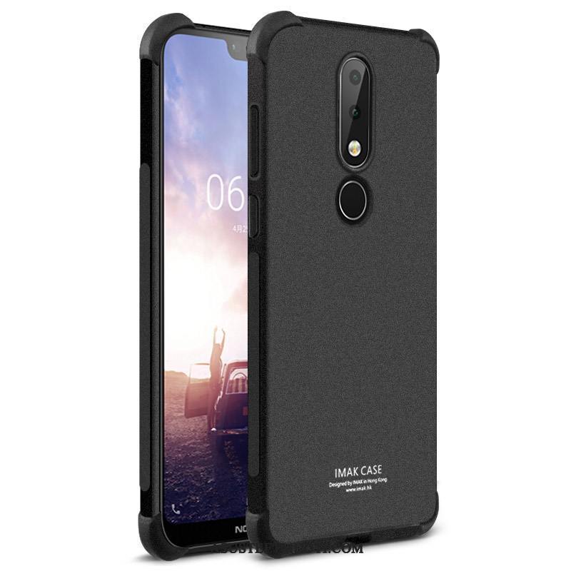 Nokia 7.1 Kuoret Pehmeä Neste Suupaltti Pesty Suede Silikoni Paksut