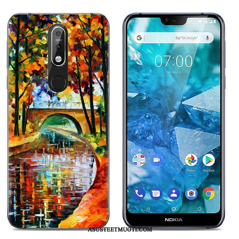 Nokia 7.1 Kuori Kuoret Jauhe Maalaus Puhelimen Silikoni