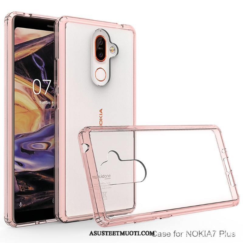 Nokia 7 Plus Kuoret Kuori Kotelo Suojaus Musta Kehys