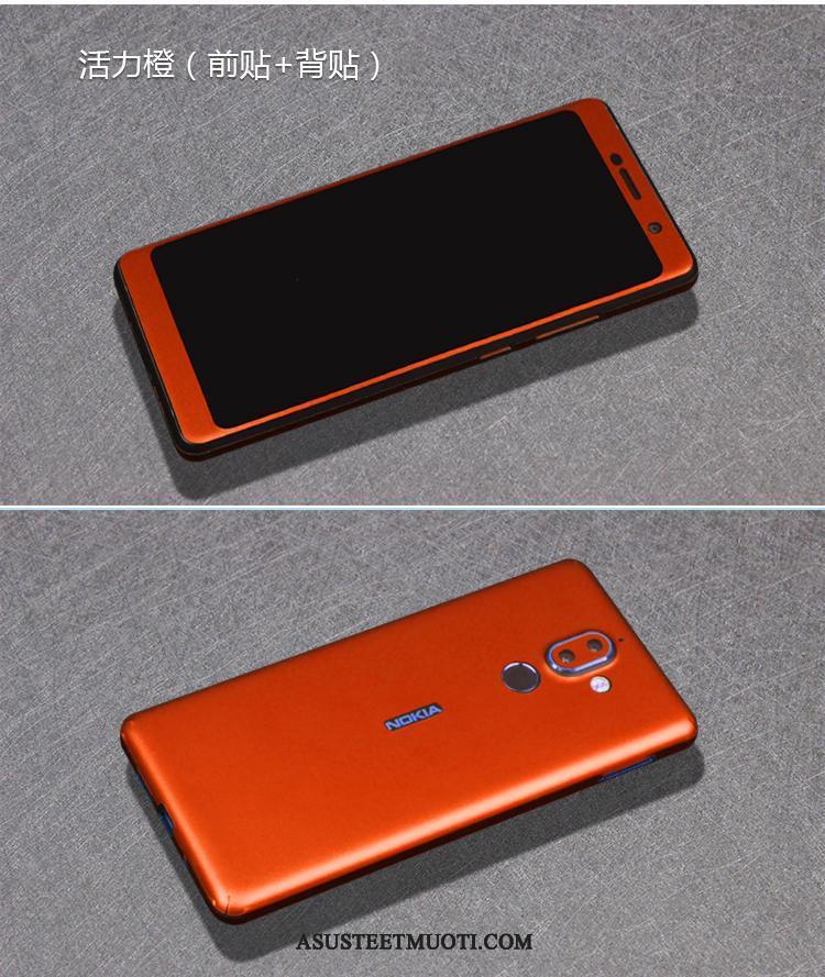 Nokia 7 Plus Kuoret Suojaus Kukkakuvio Sininen Puhelimen Näytönsuojus