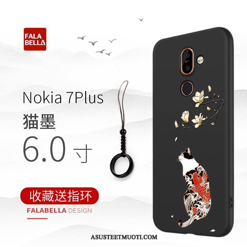 Nokia 7 Plus Kuoret Suojaus Puhelimen Kotelo Musta Murtumaton