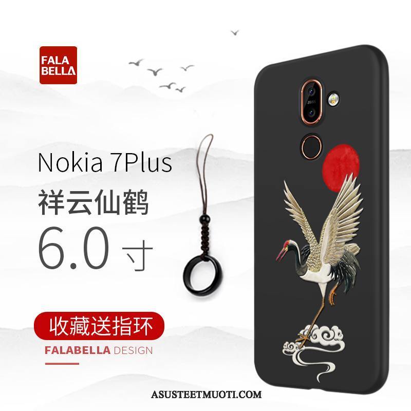 Nokia 7 Plus Kuoret Suojaus Puhelimen Kotelo Musta Murtumaton