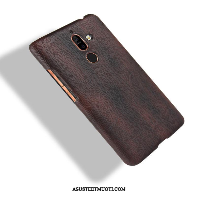 Nokia 7 Plus Kuoret Yksinkertainen Kuori Pesty Suede Puhelimen Kova