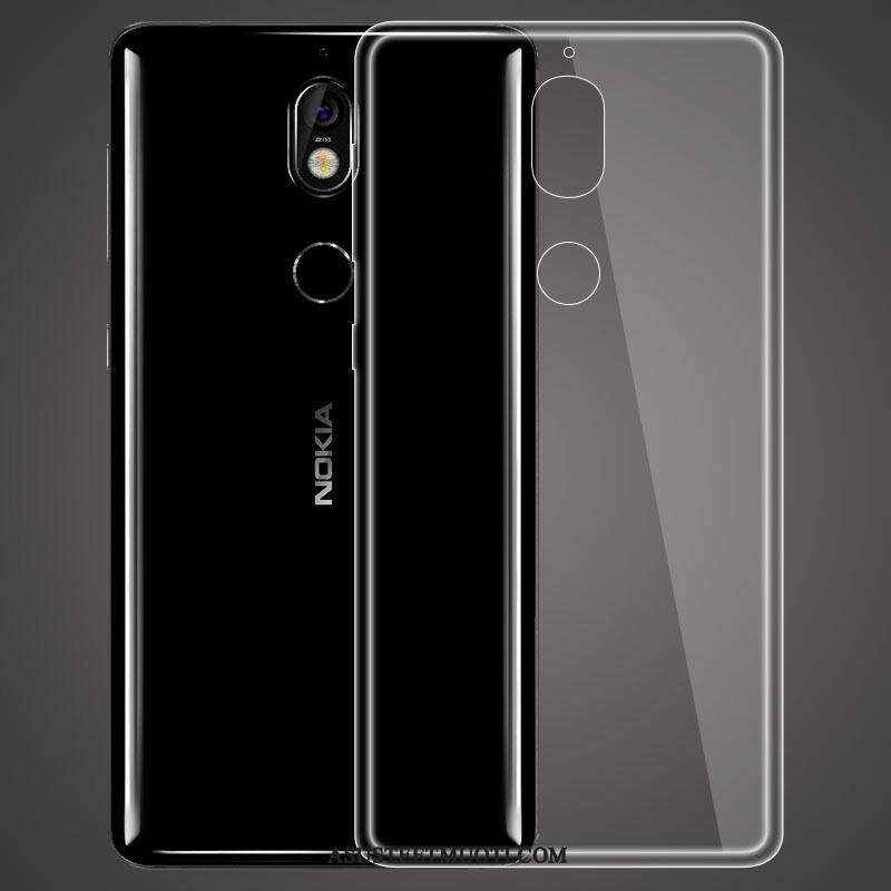 Nokia 7 Plus Kuori Kuoret Puhelimen Kevyt Valkoinen Läpinäkyvä Silikoni