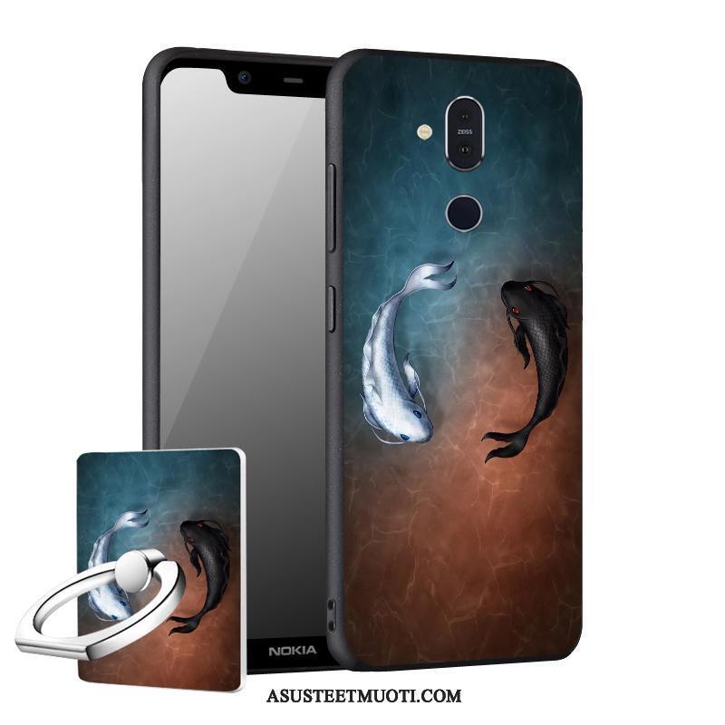 Nokia 8.1 Kuoret Suojaus Kuori Tuki Puhelimen Sininen