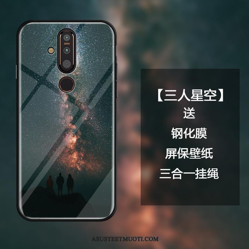 Nokia 9 Pureview Kuoret Lasi Kotelo Puhelimen Persoonallisuus Sininen