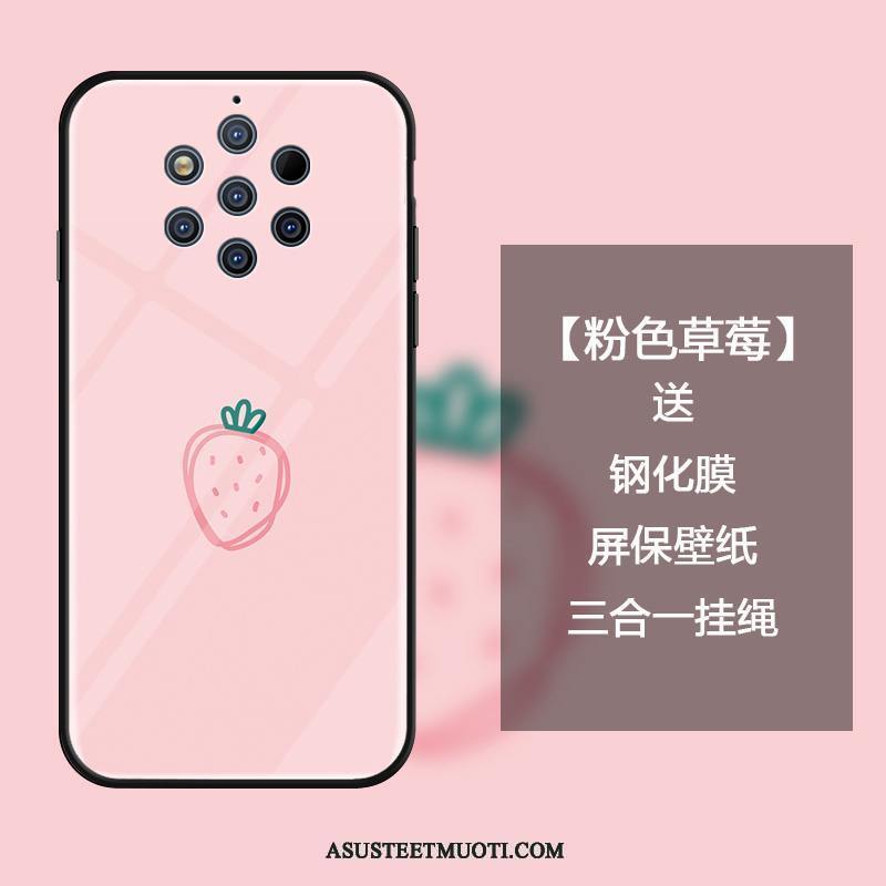 Nokia 9 Pureview Kuoret Suojaus Yksinkertainen Lasi Puhelimen Mansikka