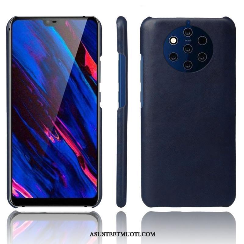 Nokia 9 Pureview Kuoret Vuosikerta Suojaus Punainen Kukkakuvio Takakansi