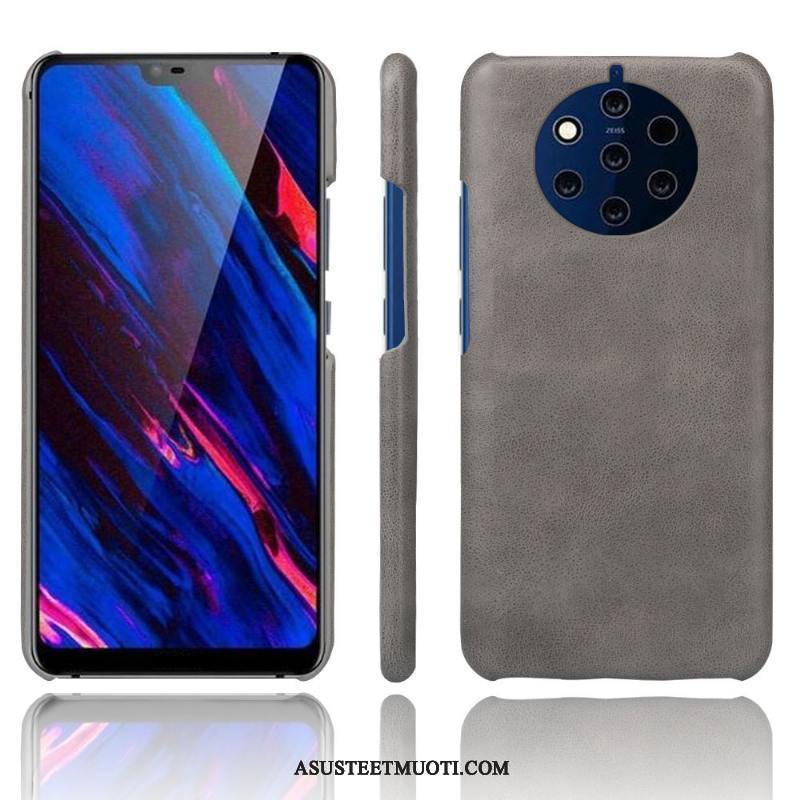 Nokia 9 Pureview Kuoret Vuosikerta Suojaus Punainen Kukkakuvio Takakansi