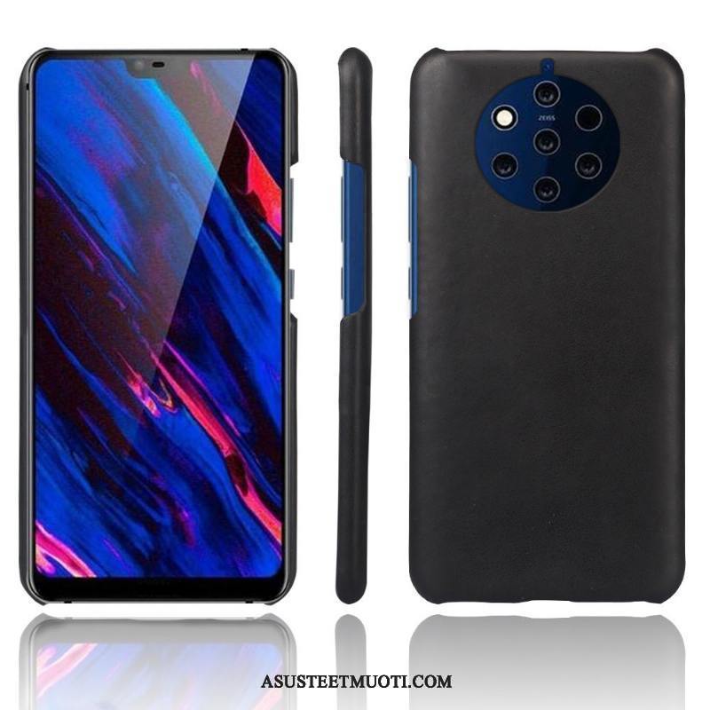 Nokia 9 Pureview Kuoret Vuosikerta Suojaus Punainen Kukkakuvio Takakansi